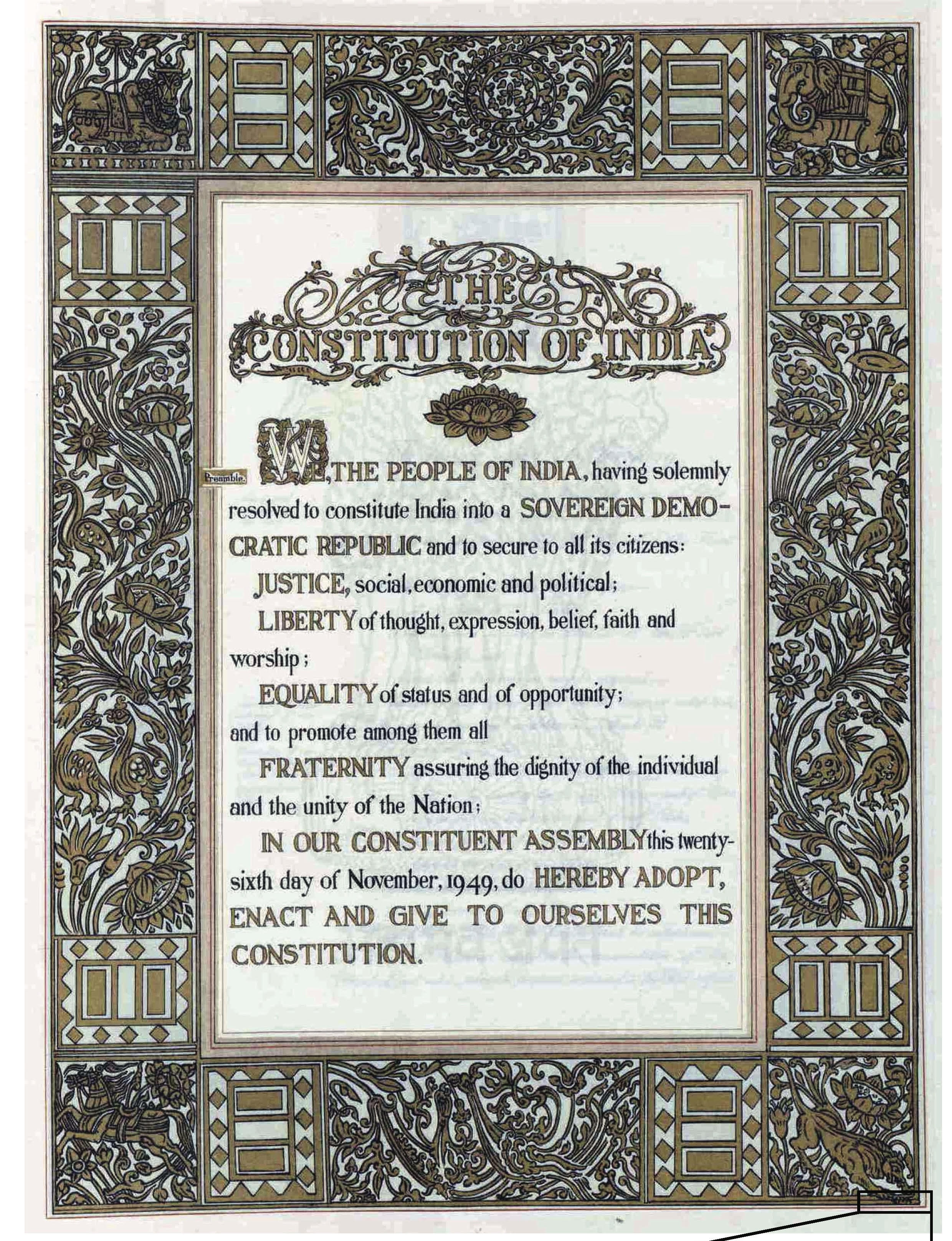 Preamble of Constitution Day 2020