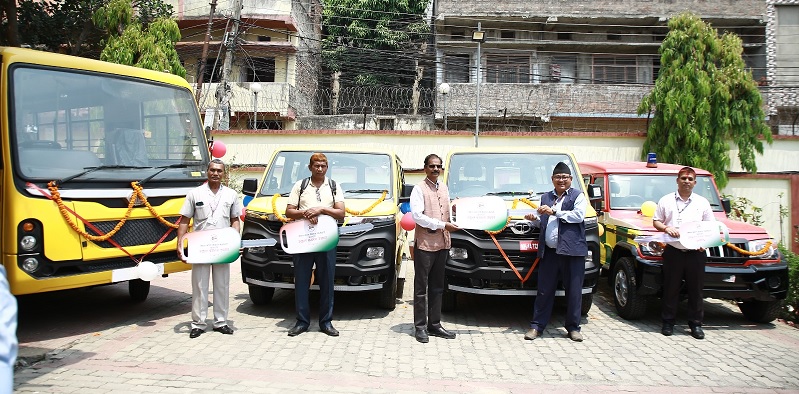 Handing over of School busses and Ambulance on April 14, 2024
